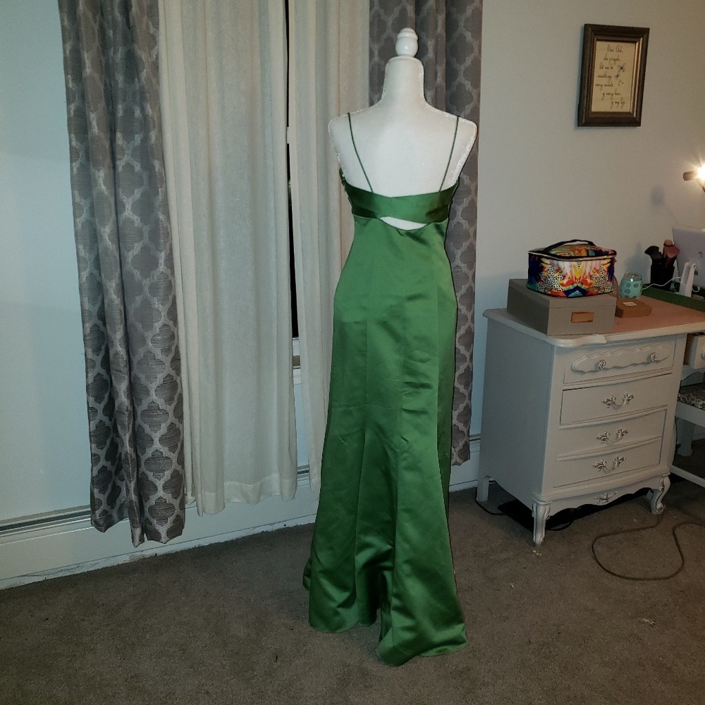 Green Floor Length Gown With Matching Wrap - image 2